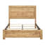 Mobilier de chambre à coucher contemporain au charme naturel avec lit à finition naturelle, lit dans une boîte-96275501