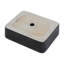 Lavabo vasque de 16 po x 12 po, lavabo de salle de bain rectangulaire en céramique vitrifiée noire, lavabo au-dessus du comptoir, résistant aux égratignures et à la chaleur, facile à nettoyer