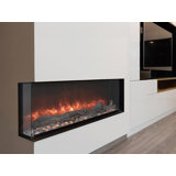 Flames Landscape Recessed Wall Mounted Electric Fireplace