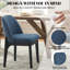Ensemble de chaises de salle à manger rembourrées en polyester 19,5 po Bason avec pieds en bois massif noir Bason-923742-8294643