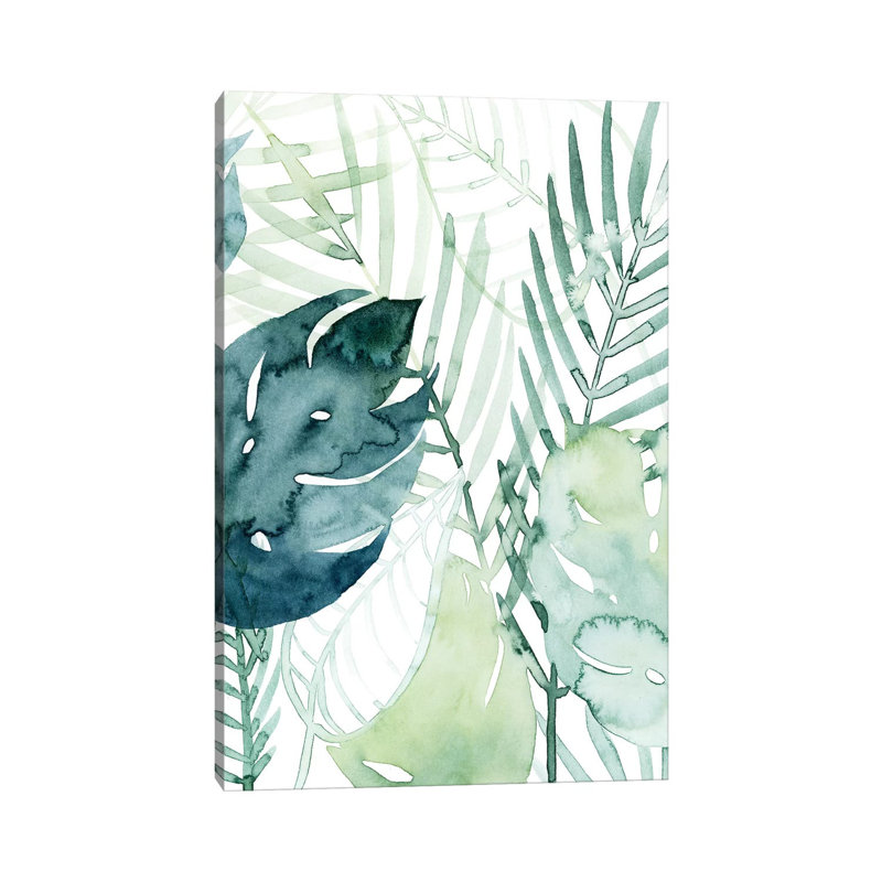 Palm pieces I par Grace Popp-impression d’art graphique, H 26 po x l 18 po x 1,5 po, Toile tendue, Pas de tapis