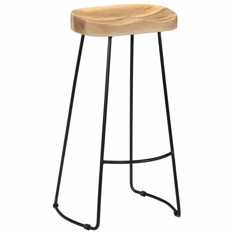 Bar Stool Bar Seat Counter Height Island Stool for Pub Solid Mango Wood, Short Stool (20.5” Seat Height)
