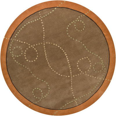 Daisa Wool Abstract Area Rug in Tan