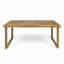 Outdoor 69" Acacia Wood Dining Table, Sandblast Natural Finish