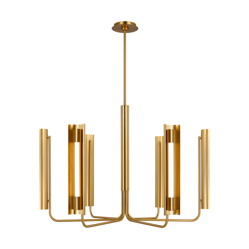 Lustre à 6 lumières DEL Fordwich, Bronze brillant