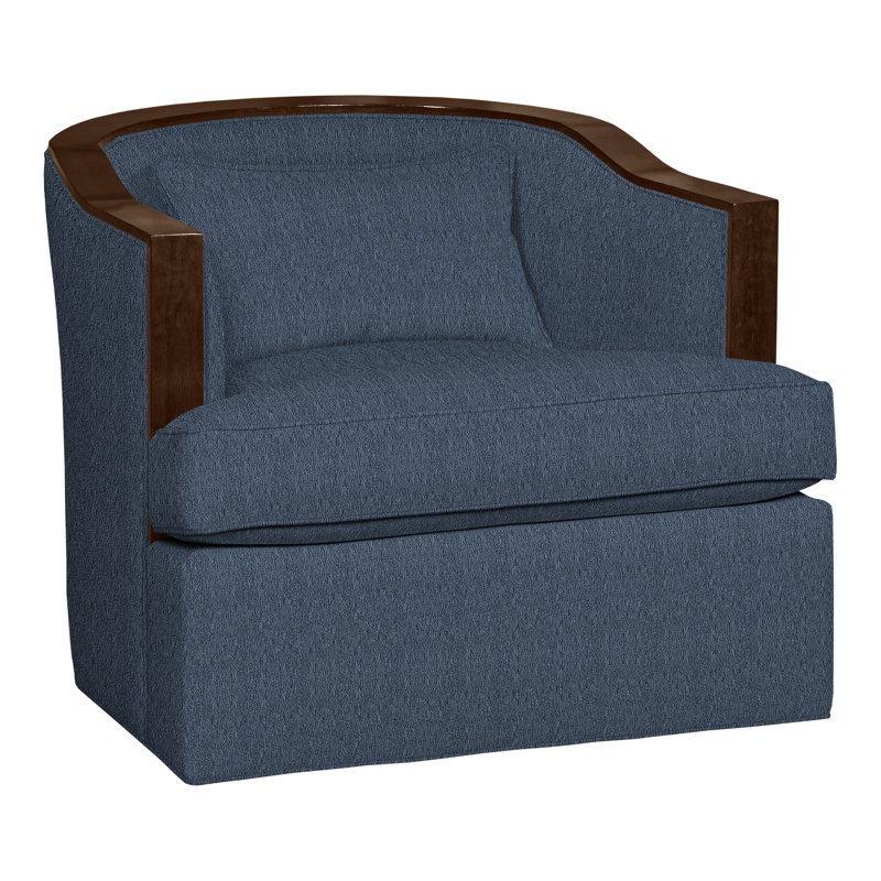 Burlingame Fabric Swivel Barrel Chair, Navada Blue, Wrenn
