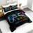 Neon Retro Game Controller Comforter Set, Gaming Bedding Set with 2 Pillow Cases, Soft and Machine Washable Bedding, All Seasons Comforter for Room Decor-123021289