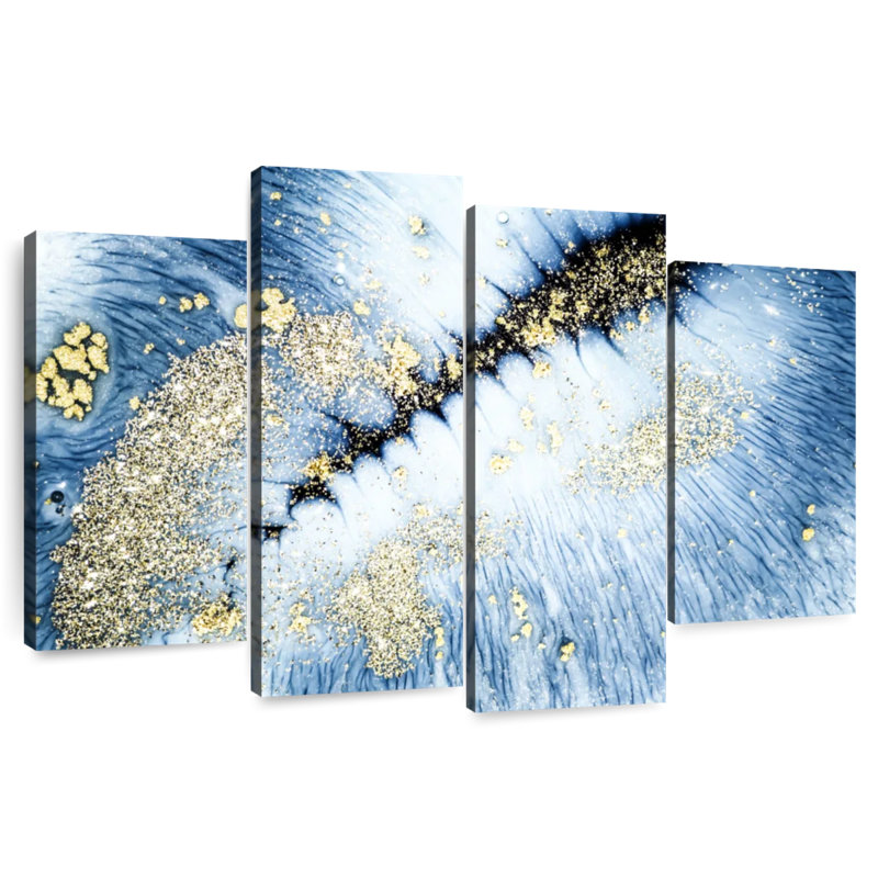 Gold Powder Abstract, 54" H x 84" W