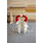  Kissing Felt Christmas Mice 6" H Handmade Holiday Couple Ornament