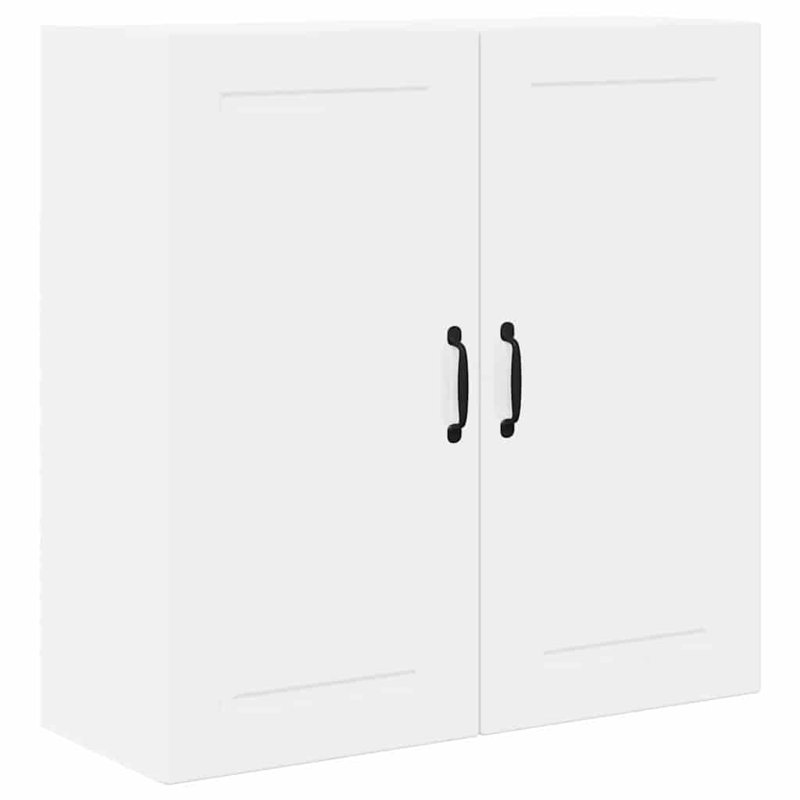 Vidaxl Kitchen Wall Cabinet With Shelf Grey Sonoma 60 X 31 X 80 Cm, High Gloss White, 80cm H x 80cm W x 31cm D