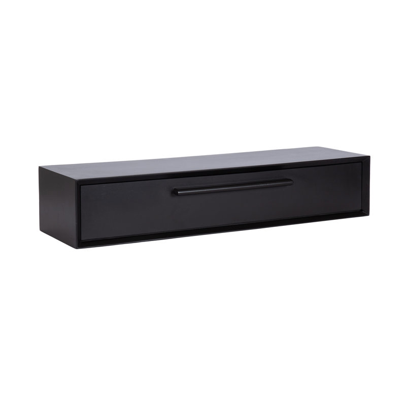 Floating Entryway Console Table, Black