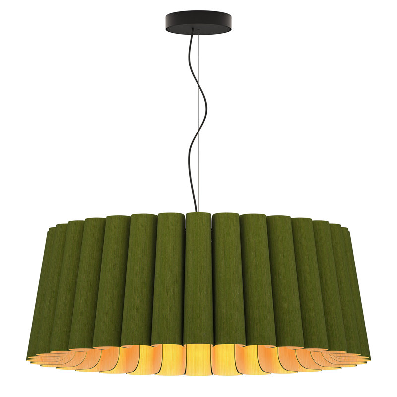Luminaire suspendu unique à 1 lumière Renata, Vert