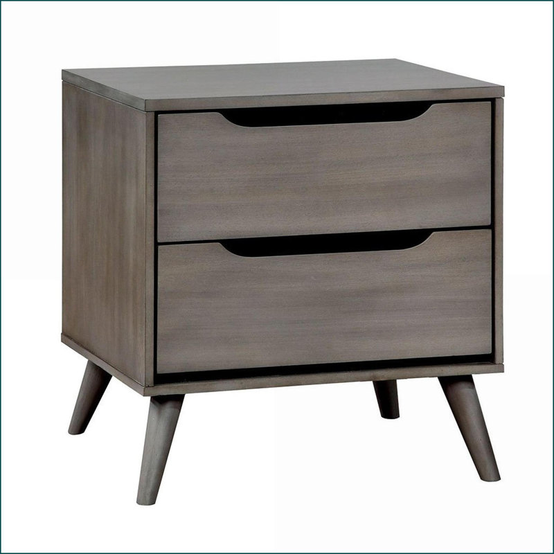 Nightstand, Gray, Gray