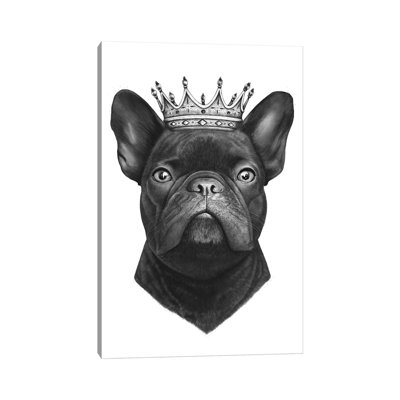 King French Bulldog by Valeriya Korenkova - Wrapped Canvas Print