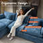 Canapé modulaire en forme de L avec 2 repose-pieds Luxury-1689405083