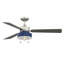 Ventilateur de plafond d'intérieur 52 po avec ampoule DEL - Nickel brossé avec pales grises