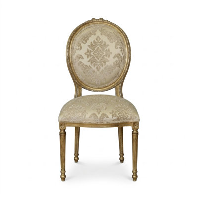 Leonora 19 " H Chenille Upholstered Alder Solid Wood Side Chair