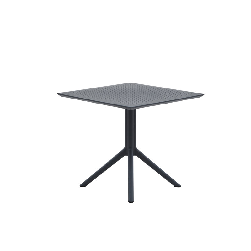 Merlyn 0cm H Slat Back Stacking Side Chair in Tortora, Anthracite