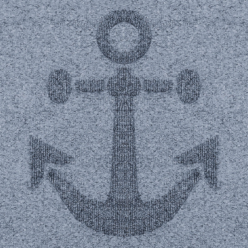 WaterHog Ship's Anchor 23 in. x 35 in. Indoor Outdoor Door Mat, Bluestone