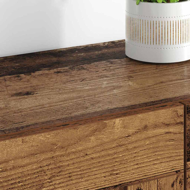  Wall-Mounted Cabinet 2 Pcs Black Oak 69.5 X 34 X 90 Cm, Old Wood