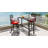 Soline 39”/55"W X 37"H Rectangular Metal Outdoor Bar Table with Wheels-829029444-838256881