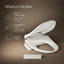 Siège de toilette de bidet chauffé allongé avec télécommande PureWash E700-108890856