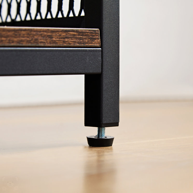 Armoire avec prise de courant, bande DEL et support en verre