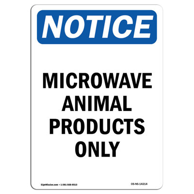 Plaque de micro-onde pour animaux seulement
