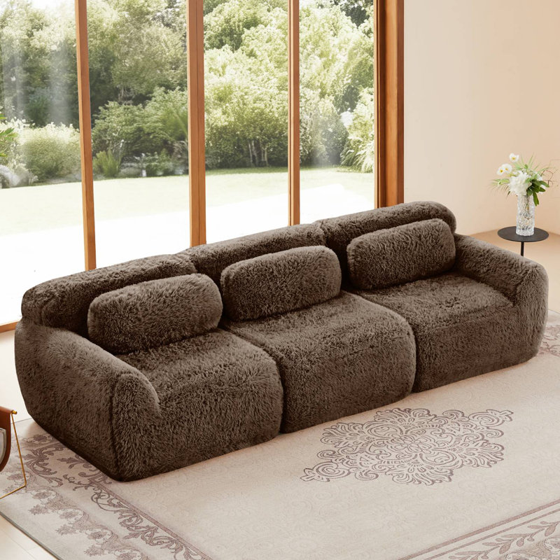 Canapé modulaire 114 po, Chocolat