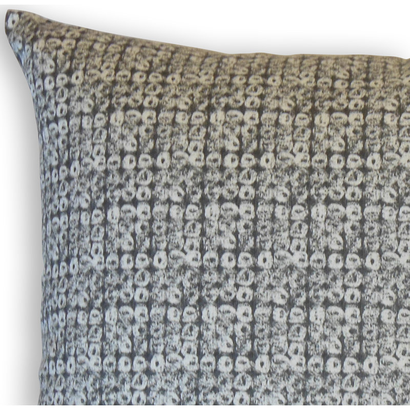 Zeina Square Pillow Cover & Insert, Height(18") x Width(18"), Black