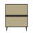Wood Storage accent Chest with 4 Rattan Drawers and wooden legs