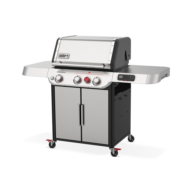 Weber Genesis Smart 325s Gas Grill, 3 Burner, Stainless Steel, Liquid Propane