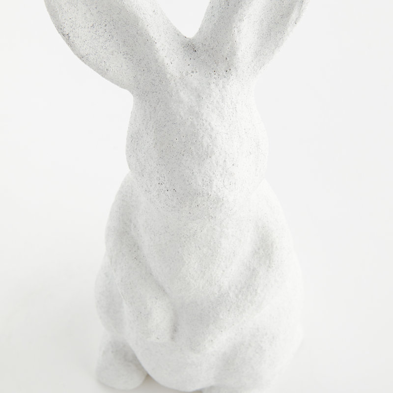 Grande statue de jardin Lapin Jardin Blanc, Debout grand