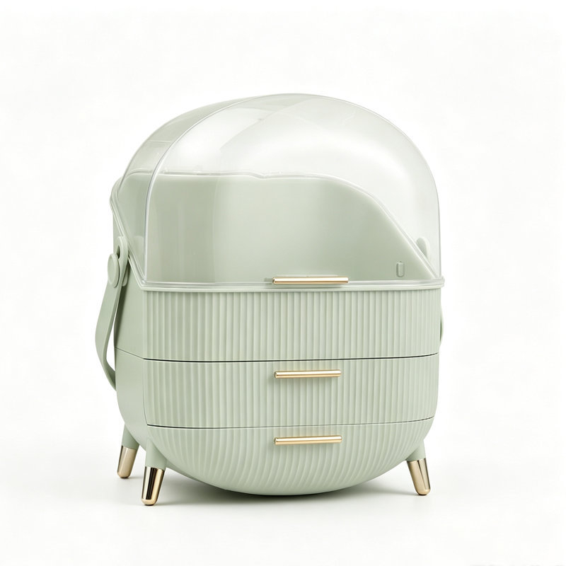 Childers Plastic Makeup Organiser, Green