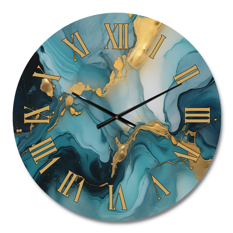 Horloge murale turquoise, Médium