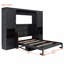Grand lit escamotable mural avec placard, tiroirs et tablettes-304309799