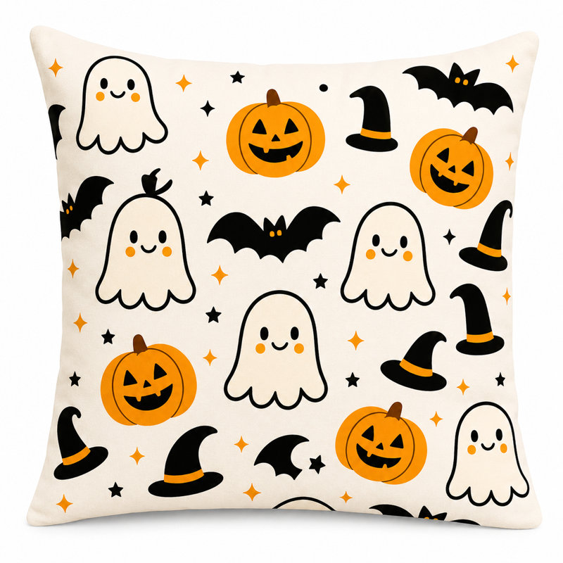Ensemble de 2 coussins décoratifs d'Halloween pour canapé et décoration intérieure