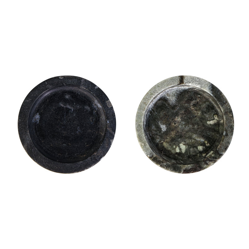 Set Of 2 9/12" Himalayan Marble Candle Holders