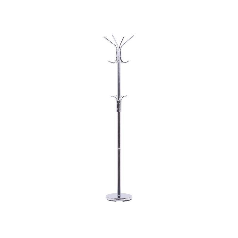 Teton Metal Freestanding Coat Rack, Silver