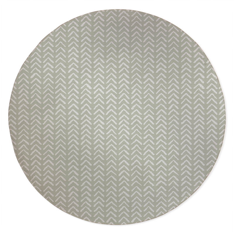 Tribe Way Non-Slip Outdoor Rug, Round 5'