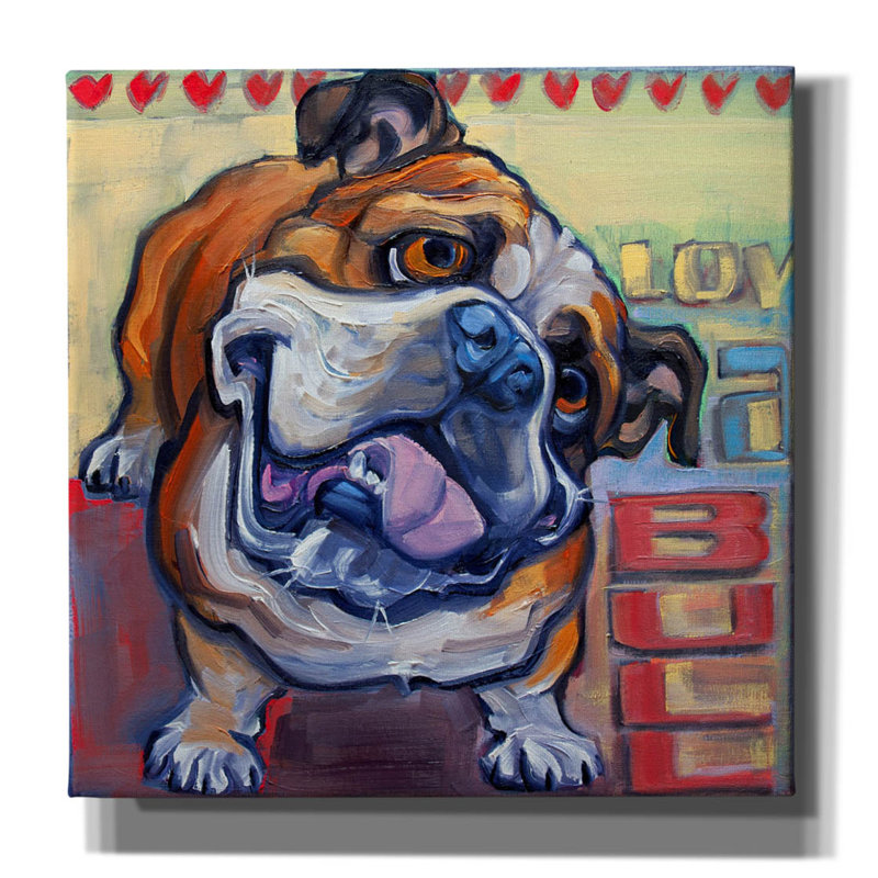 "Loveabull" par CR Townsend, H 12 po x l 12 po x P 0,75 po
