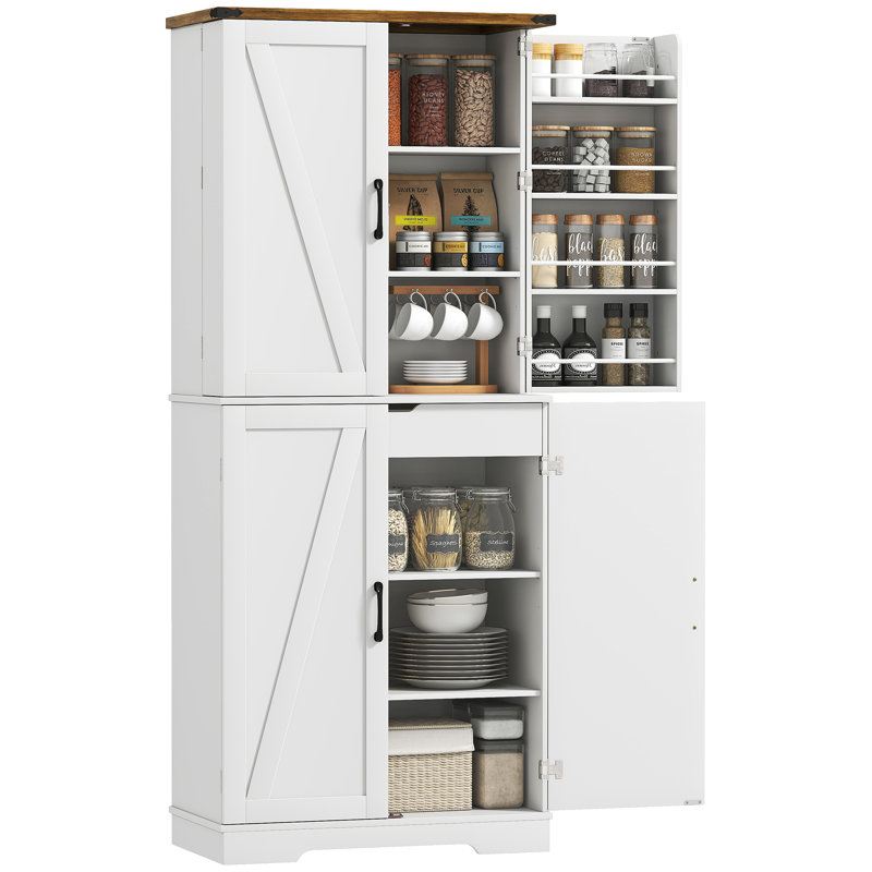 Armoire de rangement 72 po, blanc
