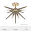 Plafonnier semi-encastré 8 lumières Hunter Jupiter Star-74777641