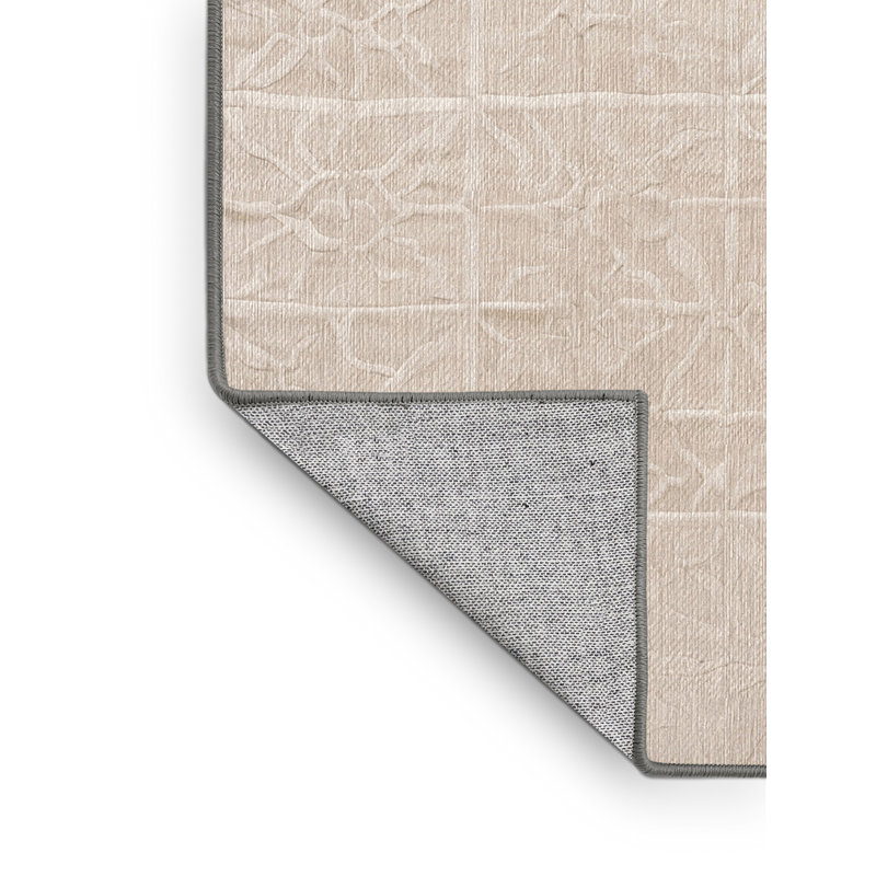 Tapis gris lavable à la machine, Carré 6 pi