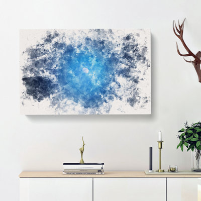 Half Moon Watercolour - Wrapped Canvas