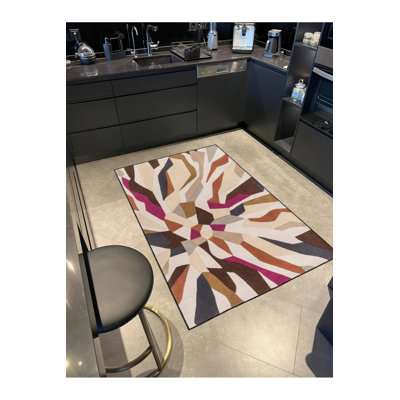 Tapis tissé et lavable à thème moderne