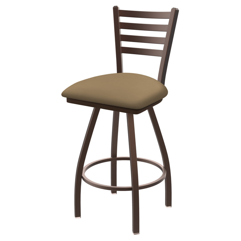 Tabouret de bar pivotant de 36" Evers, Bronze, Vinyle - sable Canter, Extra Tall (36” Seat Height)