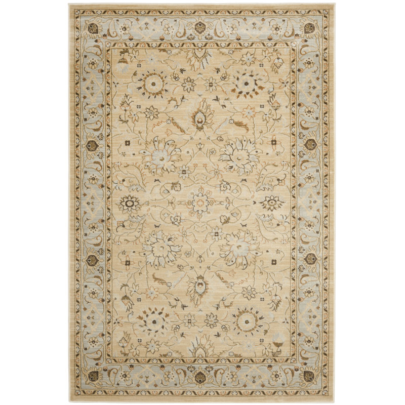 Tapis ivoire / gris Lavelle, Rectangle 3 pi x 5 pi