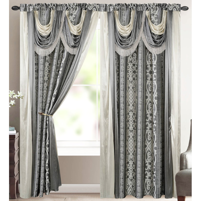 Room Darkening Curtain Single Panel, Grey