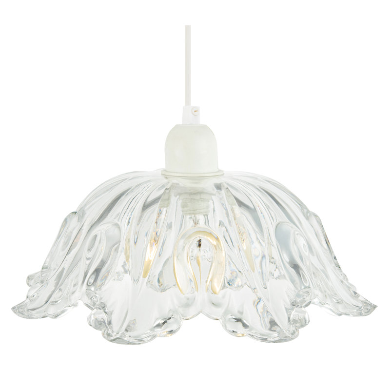 10cm H Glass Round Lamp Shade ( Slip-On ), Clear